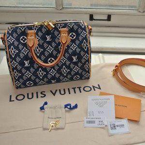 Louis Vuitton Since 1854 Speedy 25 Blue Jacquard!